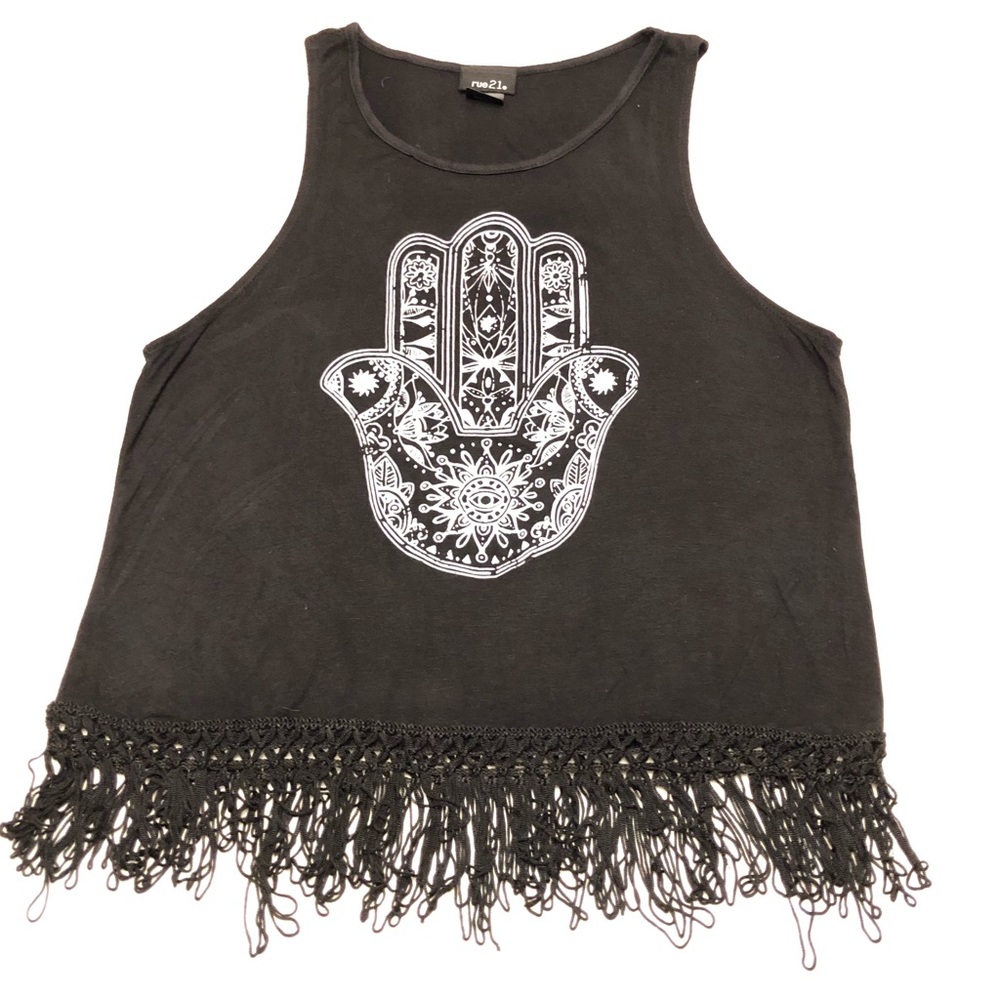 Rue 21 black summer crop top.